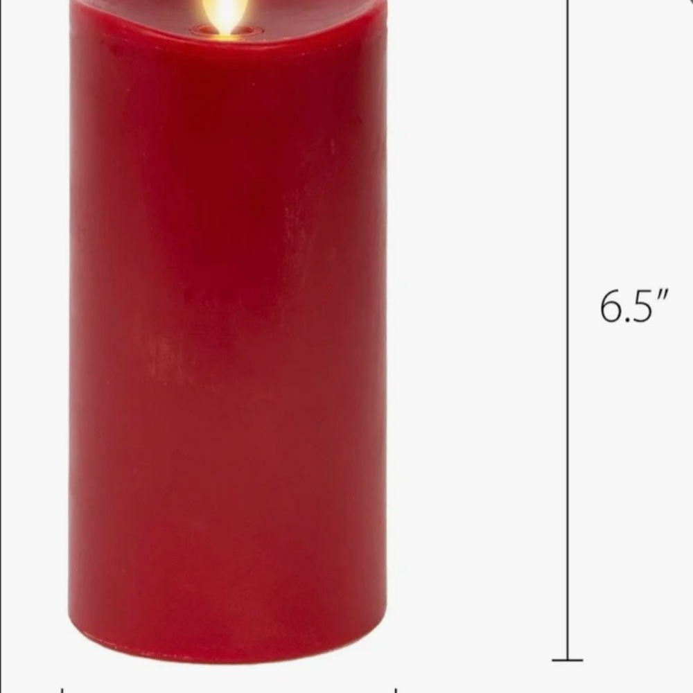 Luminara 3” x 6.5” Unscemted Red Pillar. - Picture 6 of 10
